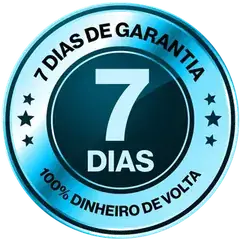 Selo de garantia de 7 dias, 100% dinheiro de volta